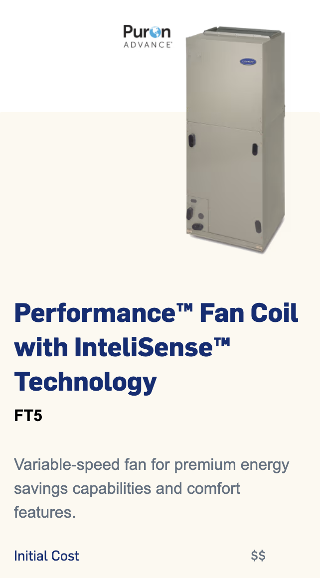 Carrier Performance Fan Coil Sun Air